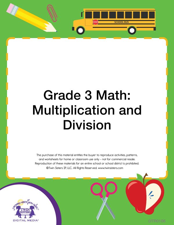 Image Representing Cover Art For Grade 3 Math: Multiplication And Division