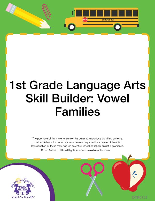 Image Representing Cover Art For 1St Grade Language Arts Skill Builder: Vowel Families