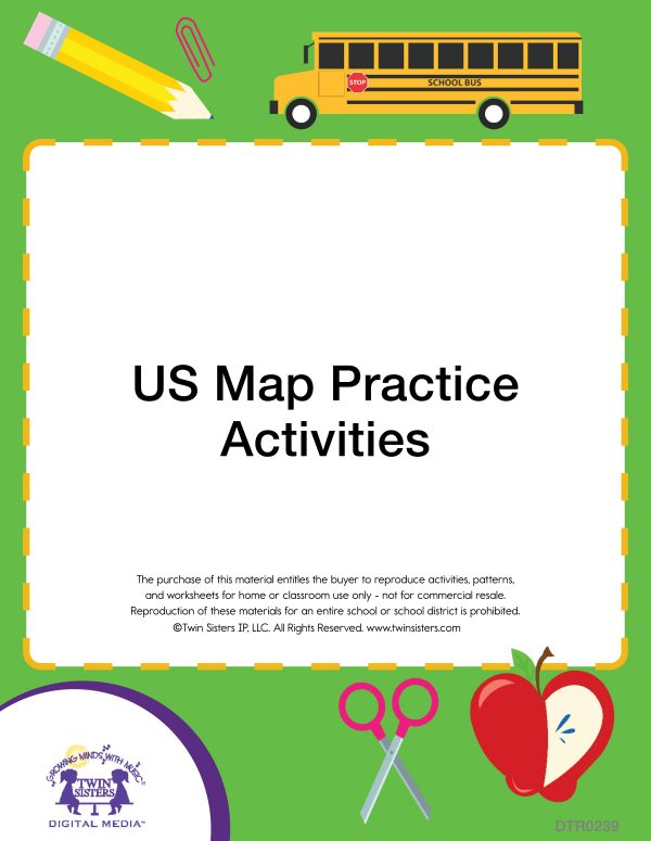 Image Representing Cover Art For Us Map Practice Activities