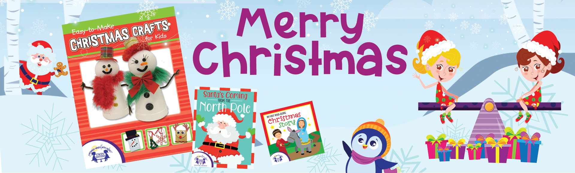 Twin Sisters 1 Christmas Banner Twin